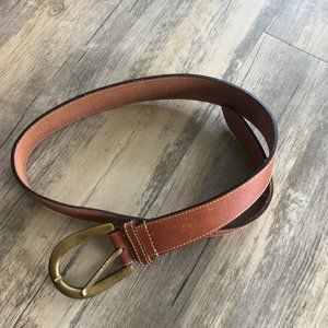 Free People Brass Buckle Faux Leather Belt